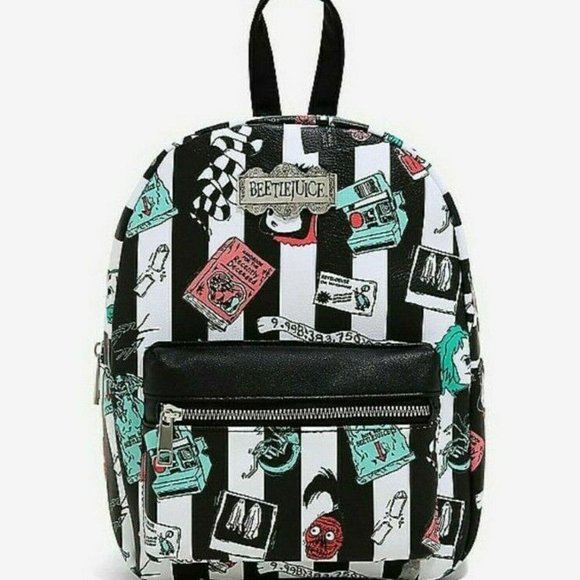 beetlejuice striped backpack